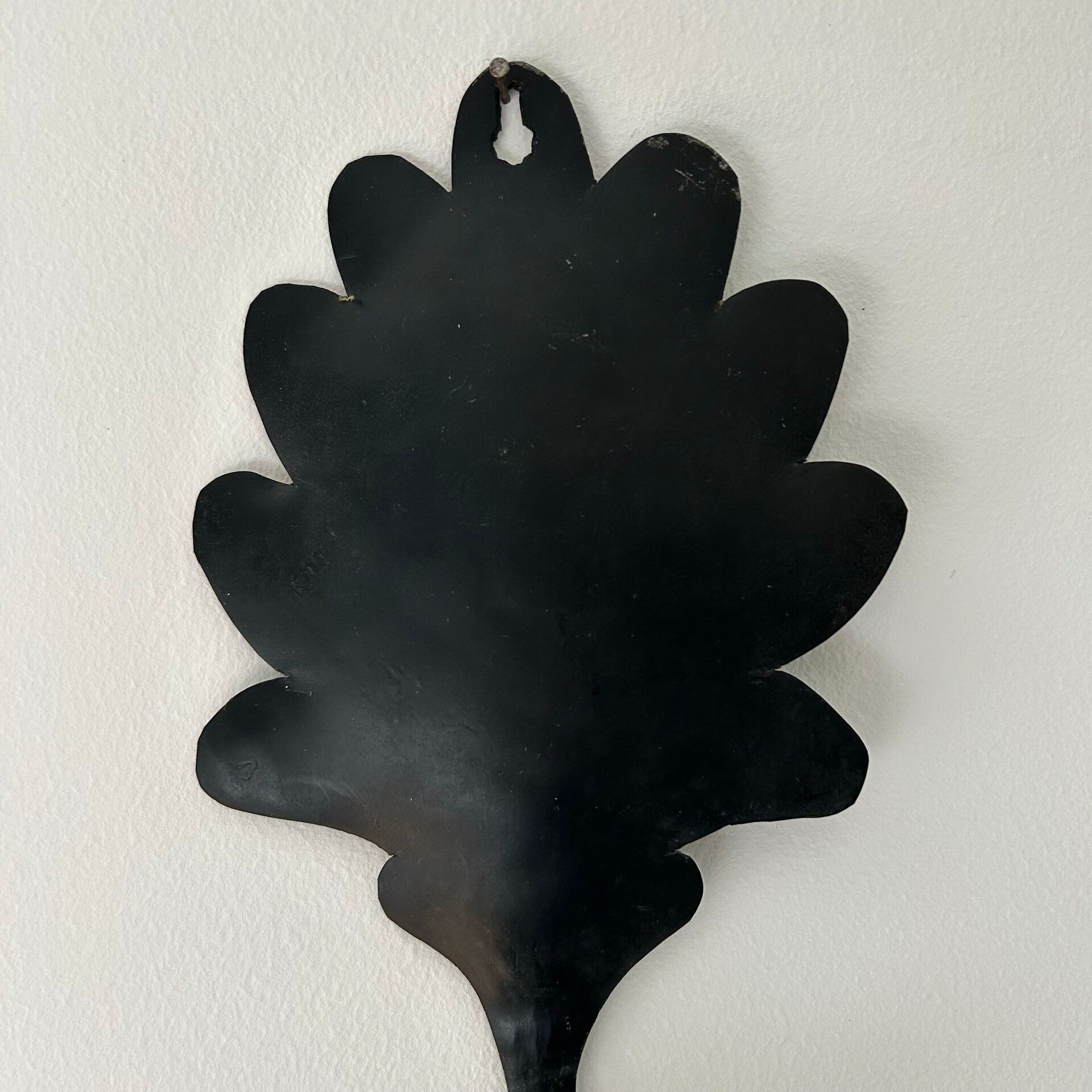 Bougeoir  feuille de chêne en fer forgé
