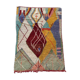Moroccan Berber carpet Boujaad ecru with colorful patterns 292x197cm