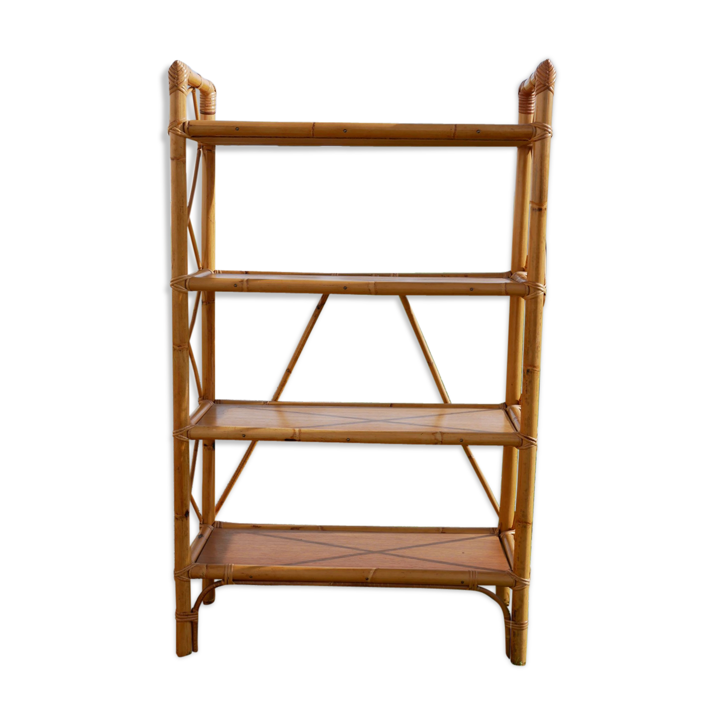 Vintage rattan shelf