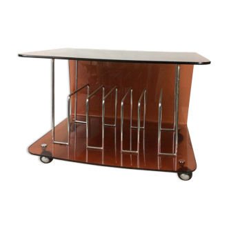 Coffee table plexiglass vinyl Michel Dumas