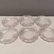 6 desert plates/ice cream plates in crystal glass from the 1960s.