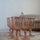 6 coupes à champagne vintage Luminarc Rosaline