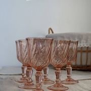 6 coupes à champagne vintage Luminarc Rosaline