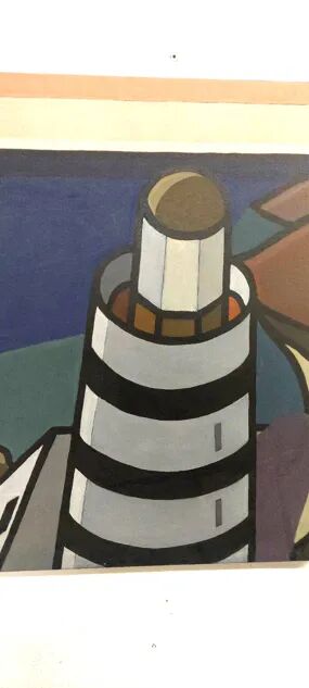 Oil painting on canvas "The Lighthouse" by Franco Prayer (1924)
