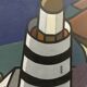 Oil painting on canvas "The Lighthouse" by Franco Prayer (1924)