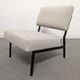 Series of 3 modernist drivers of the 50s /60s and their ottomans