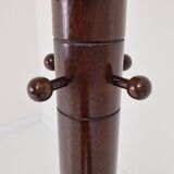 Italian Teak Wooden Coat Rack, 1980s