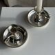 Pair of small antique silver-plated candlesticks D12 H8