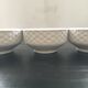 Set of 3 white slip bowls