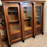 Empire mahogany three-door bookcase circa 1880-1900