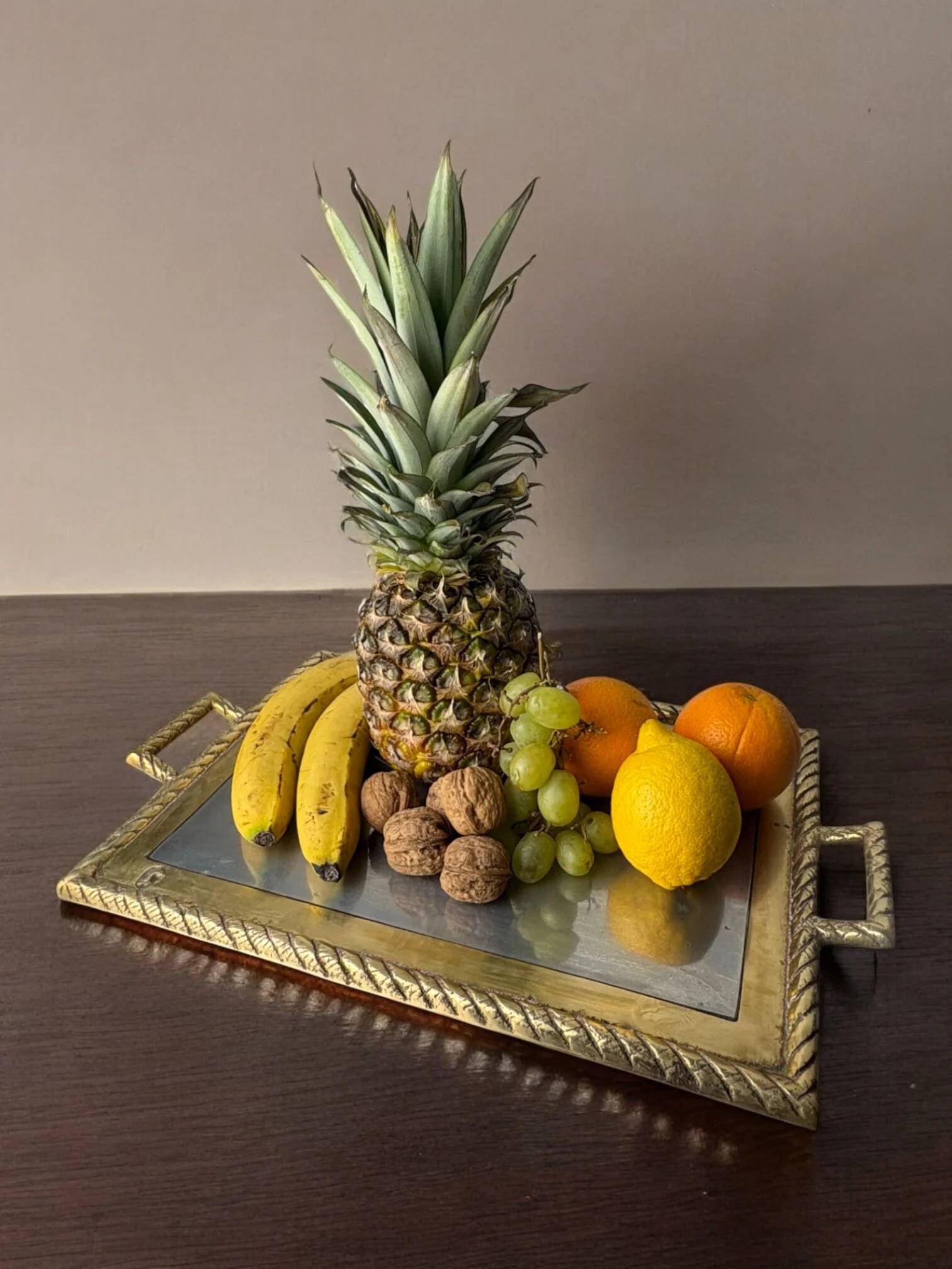 Brutalist centerpiece by Leopold, bronze & aluminium, Spain, 1970s