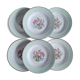 Set 6 plates Amandinoise fleuries