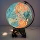 Vintage 1976 terrestrial globe by Taride, glass and marble world map - 30 cm