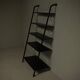 Postmodern freestanding perforated steel shelving unit 1980s