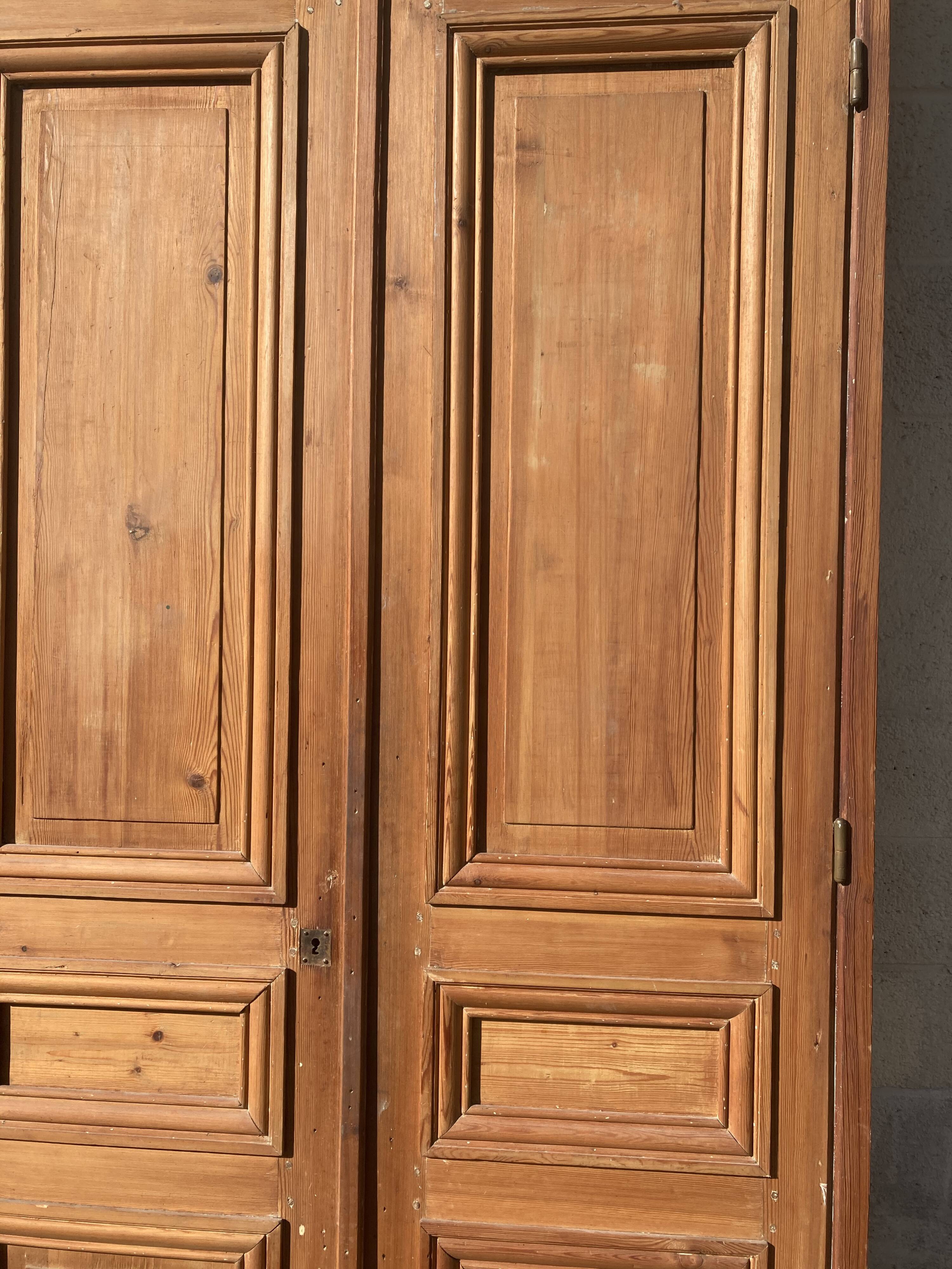 Old three-door closet