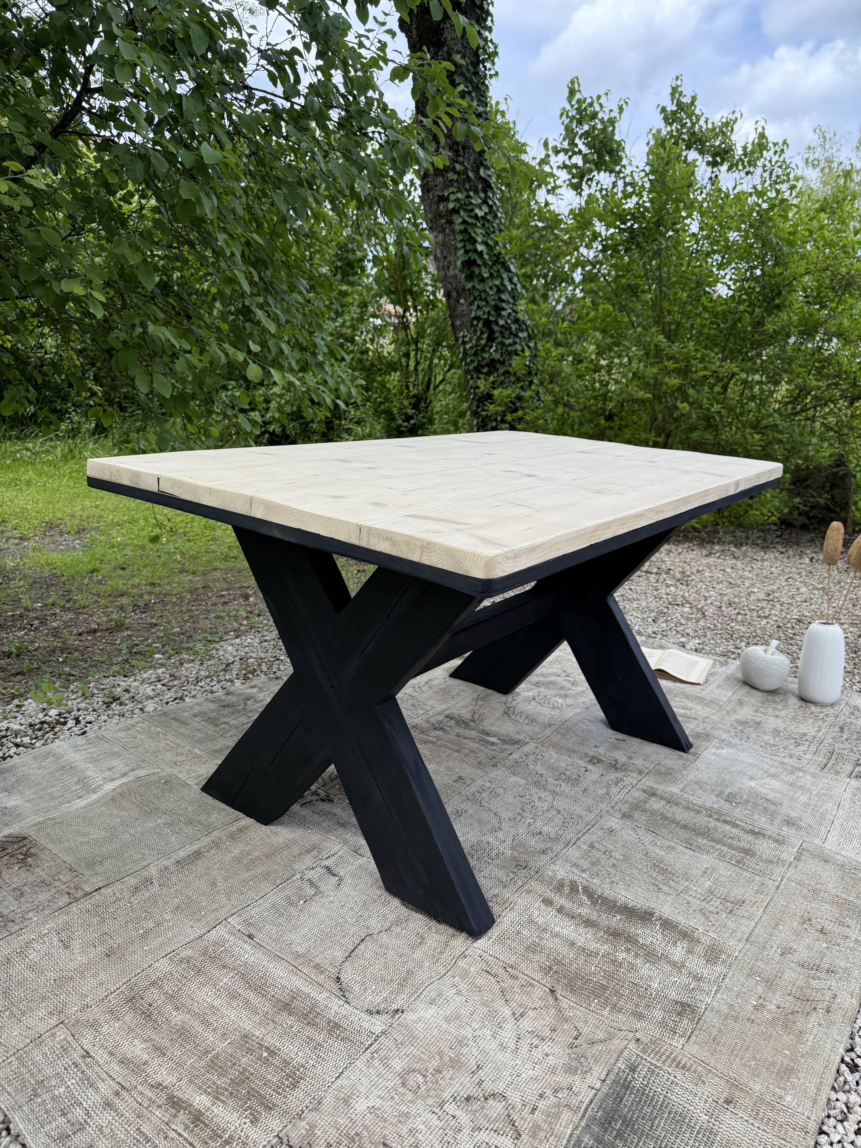 Renovated antique wooden table 🌾