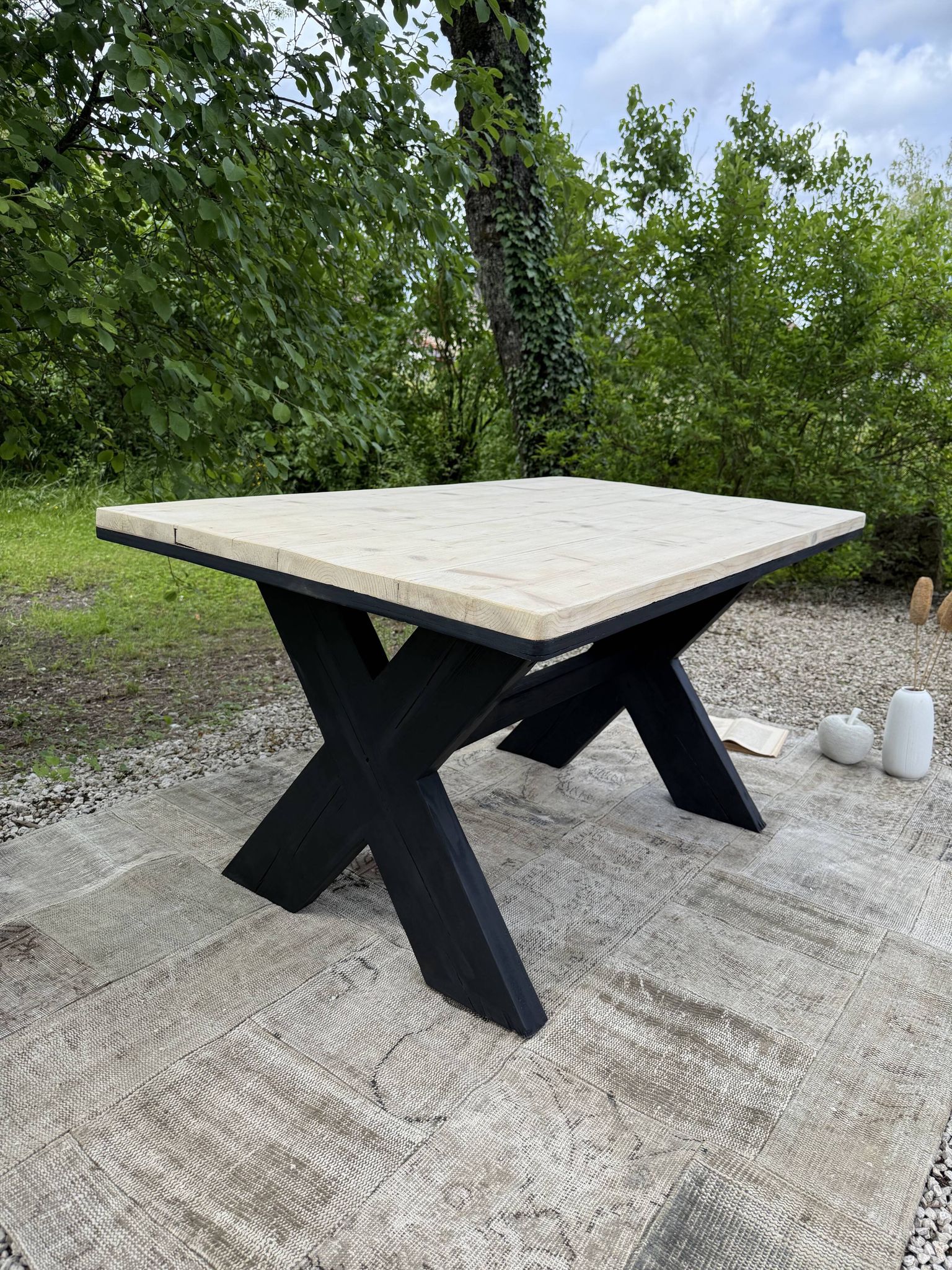 Table bois ancienne rénovée