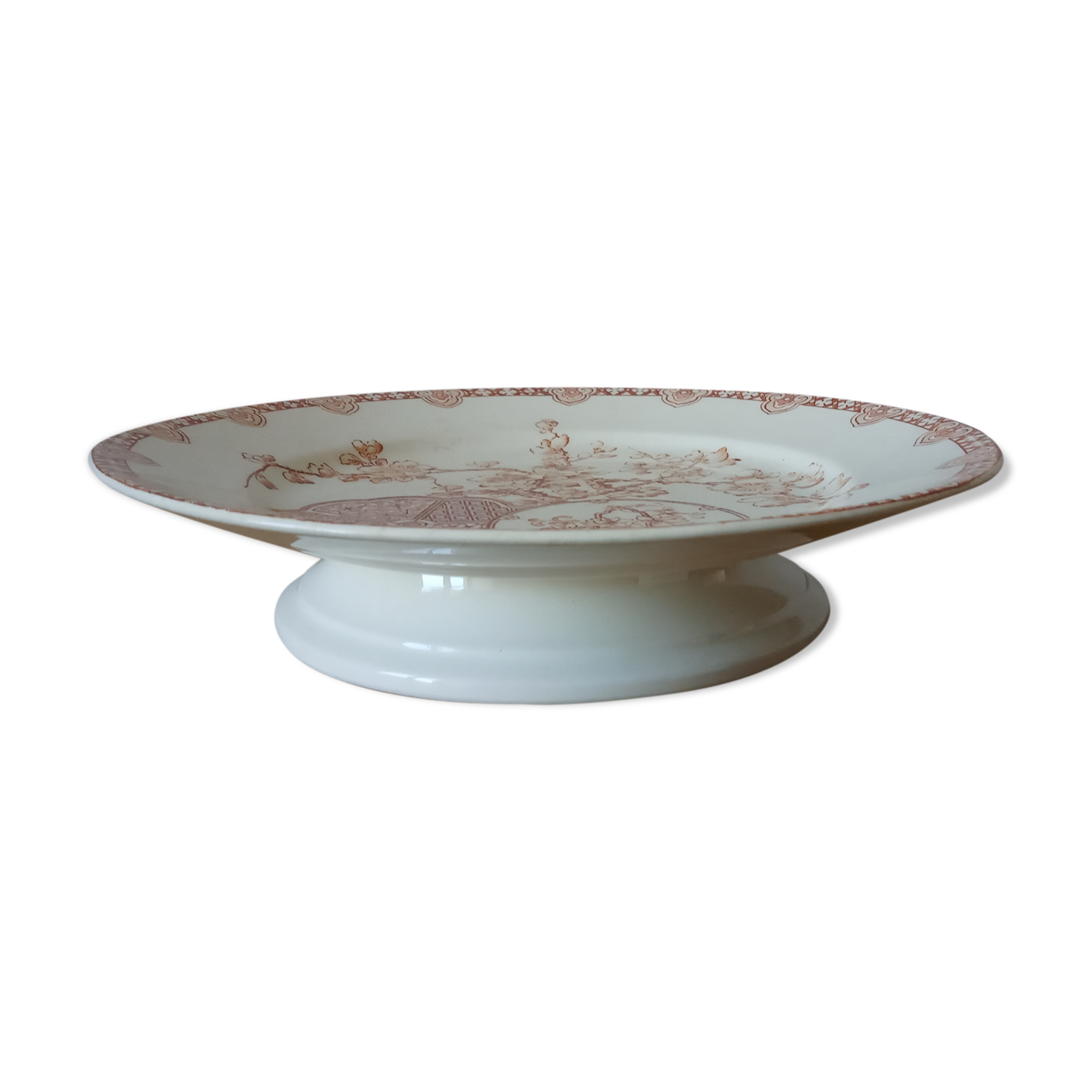 Longwy Japonisant Decorated Cake Dish