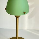 Lampe champignon SCE acier et verre opalin vintage