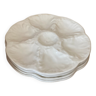Set of 4 Gien oyster plates