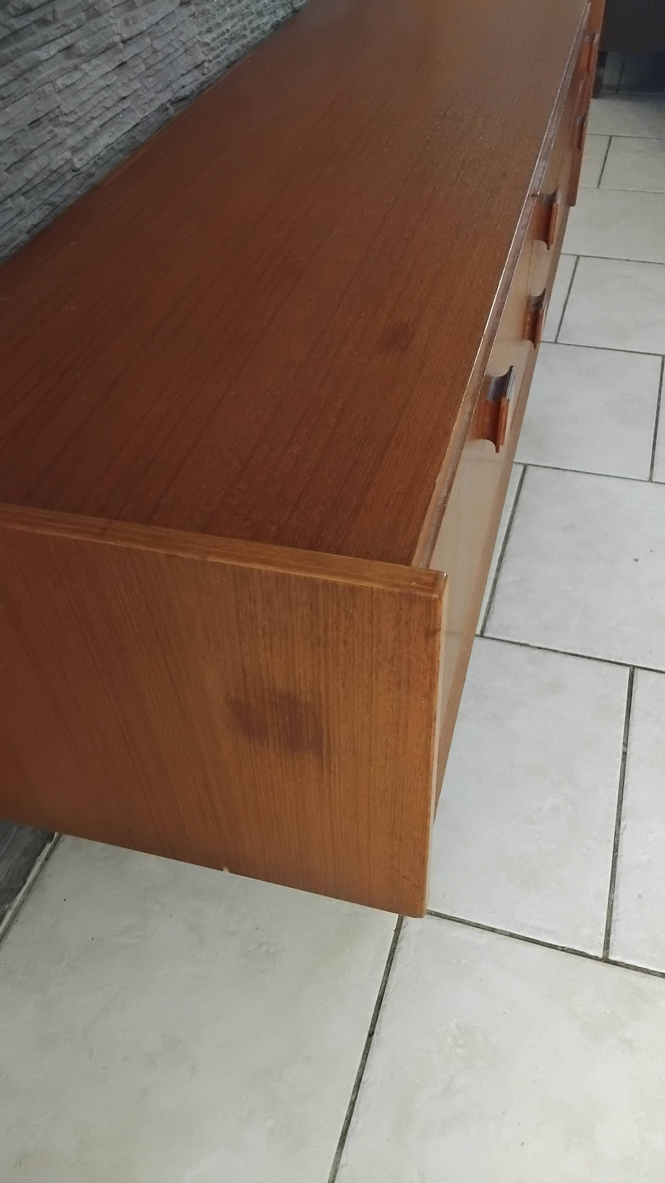 Small vintage Scandinavian teak sideboard