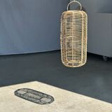 Large lantern-shaped rattan pendant lamp H50 D24