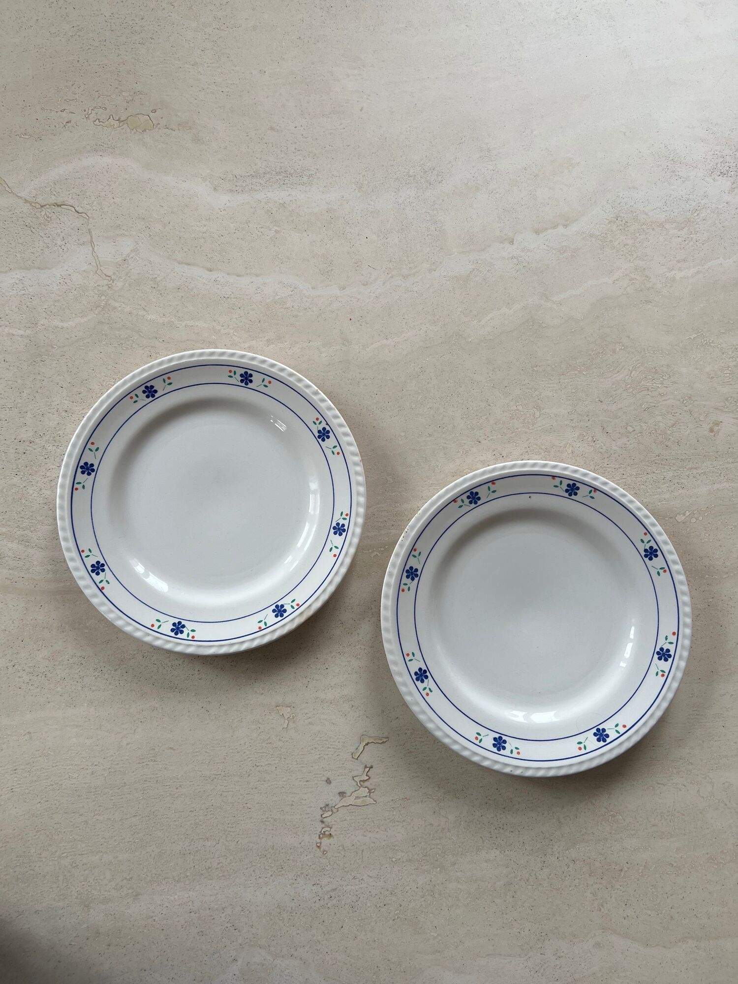 Set of dessert plates oxford keradur made in brazil