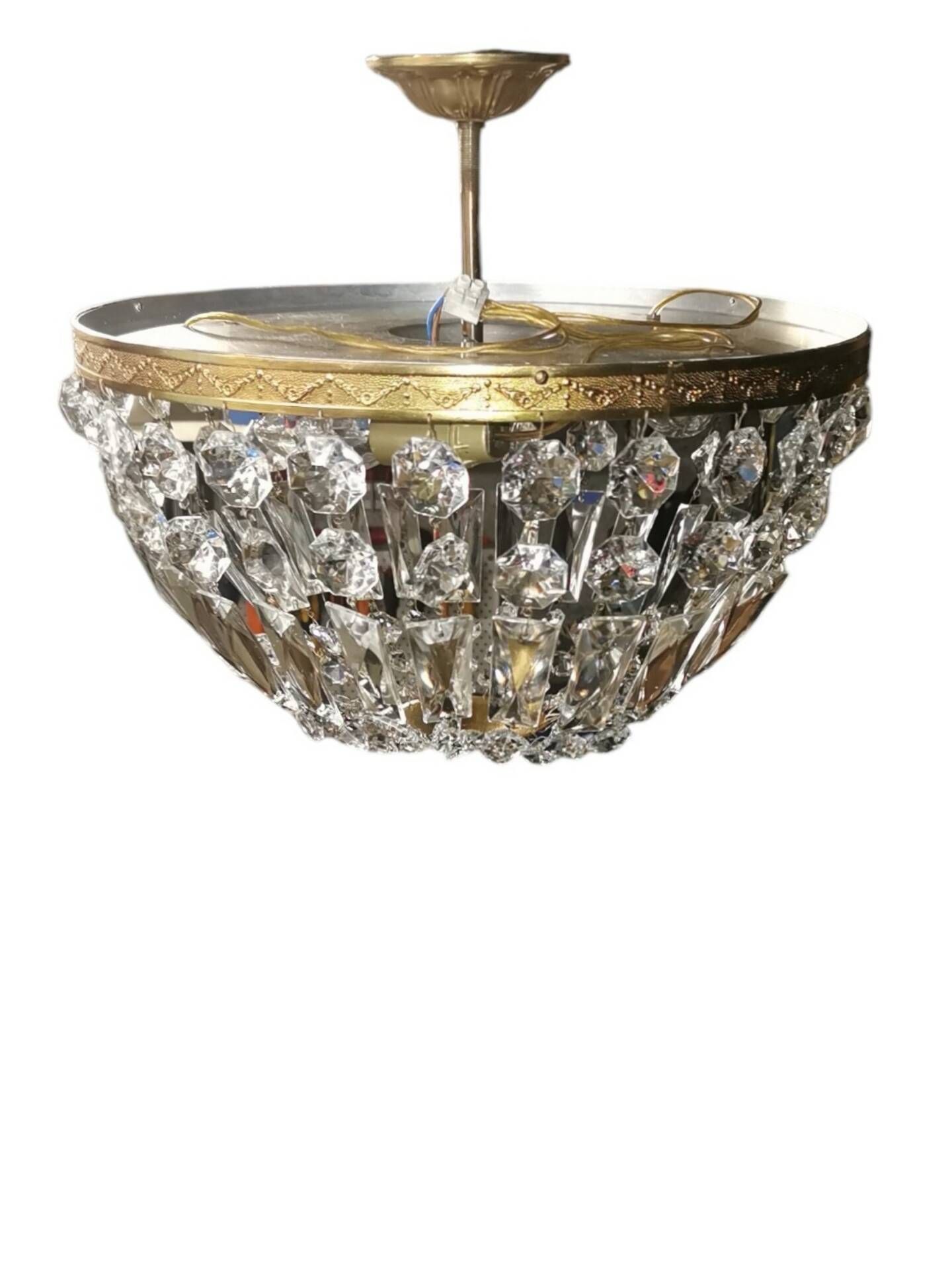 Crystal basket chandelier