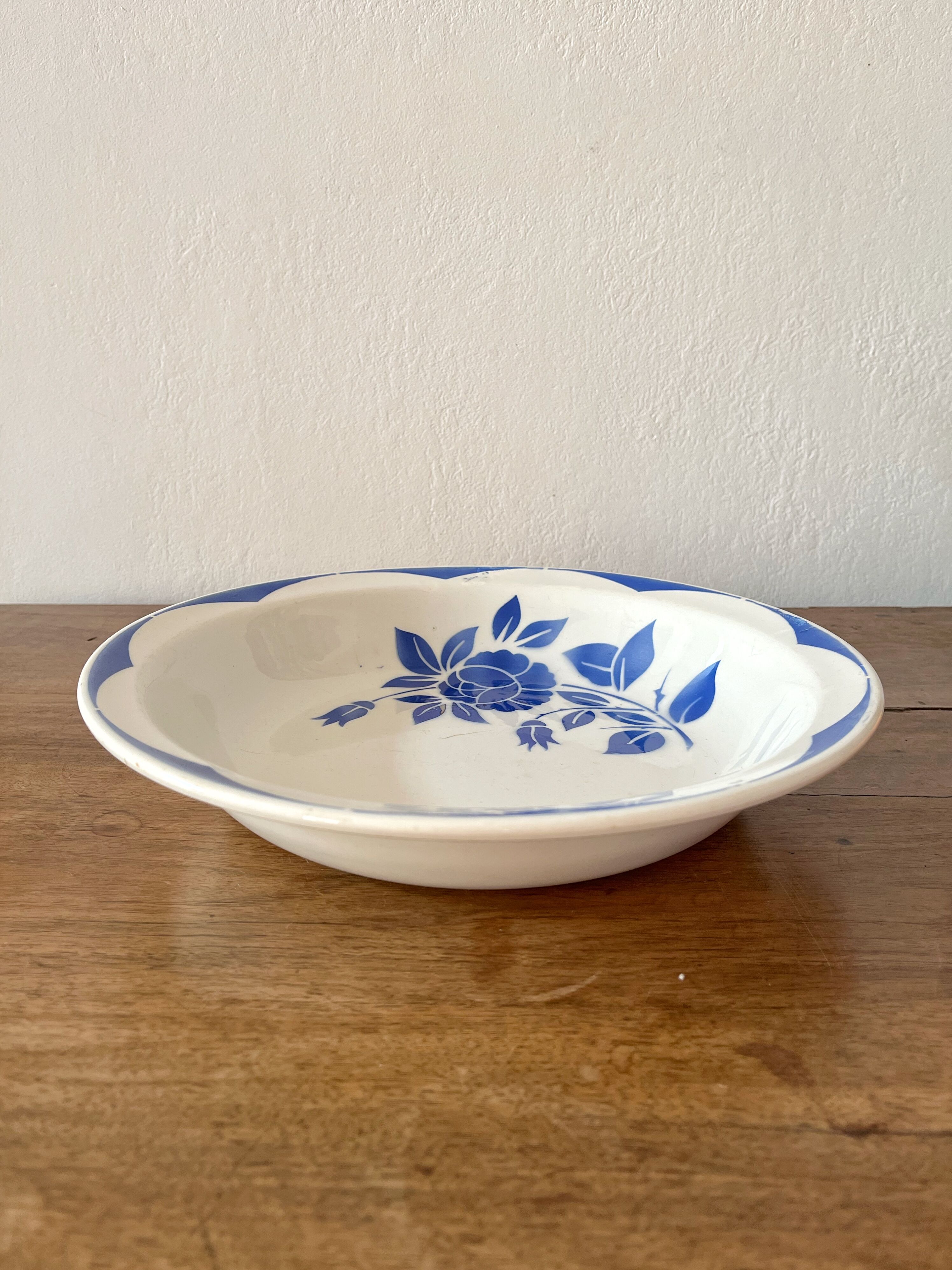 Corsica floral decoration hollow dish, Digoin Sarreguemines