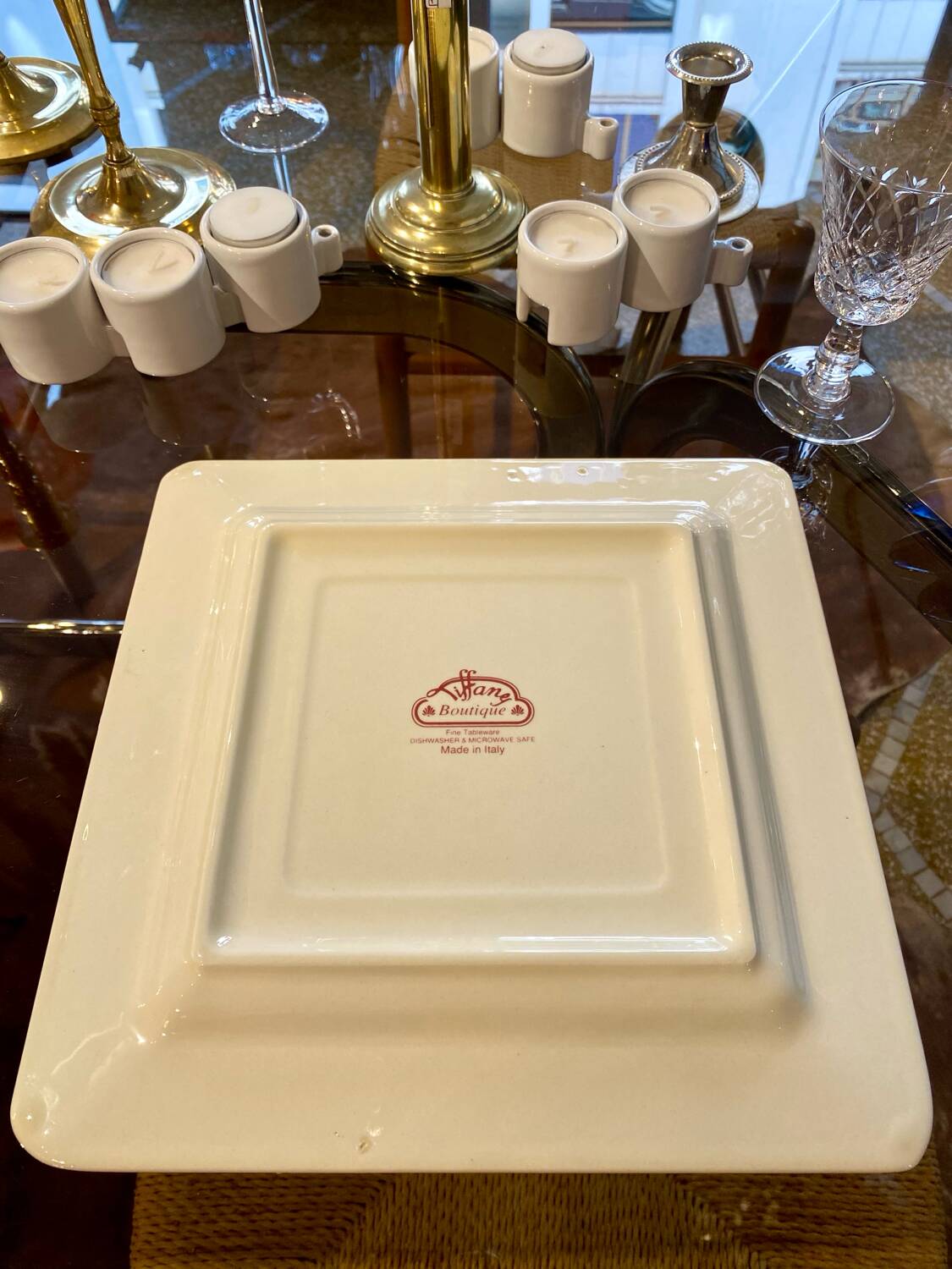 Lot de 8 assiettes Impero par Tiffany Boutique