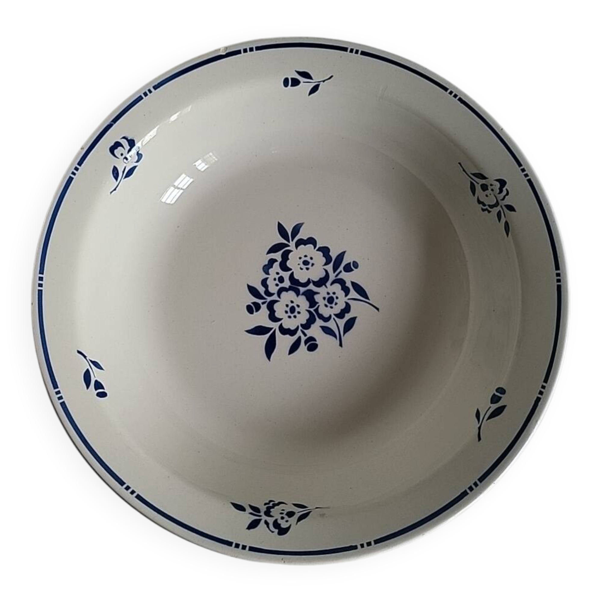 Large round hollow dish in earthenware Moulin des Loups & Hamage