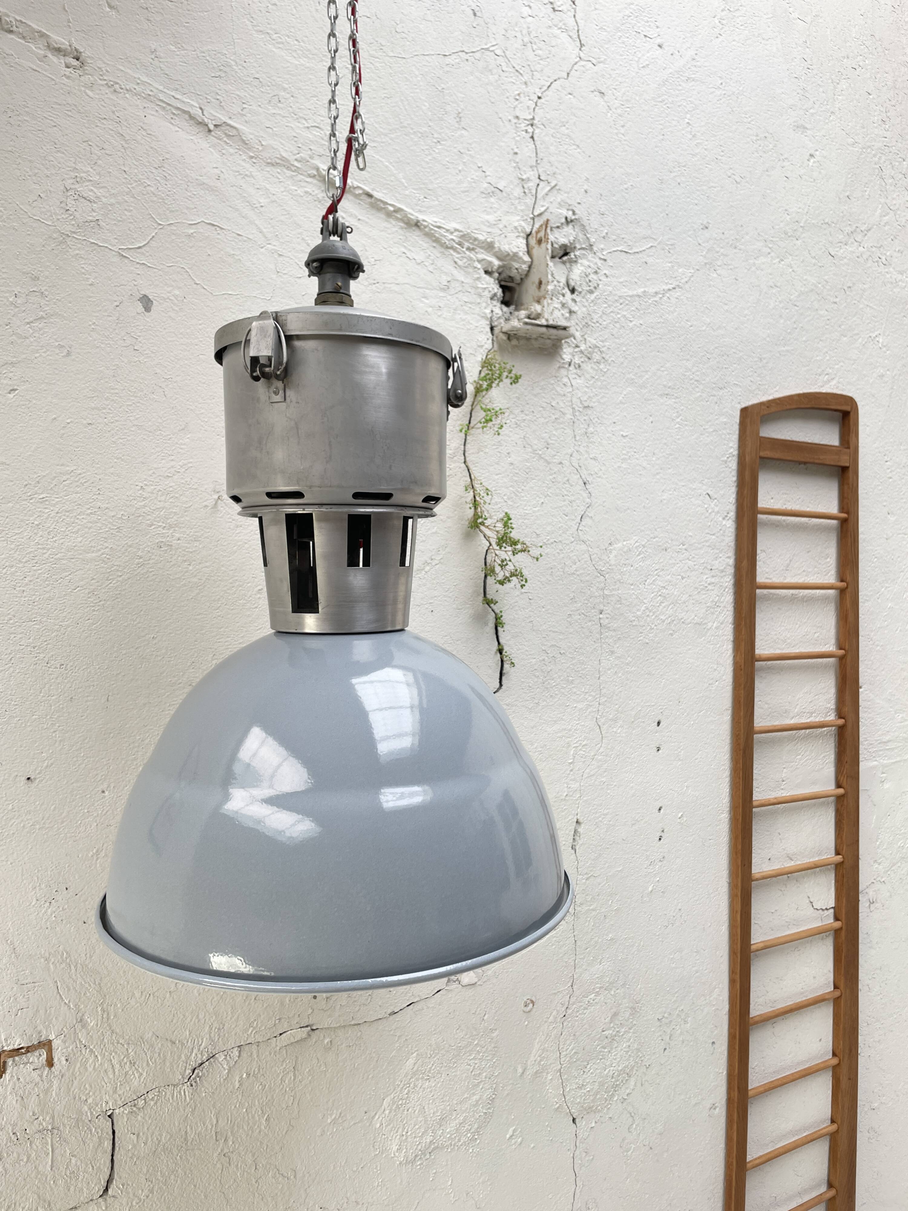 Pair of industrial lamps.