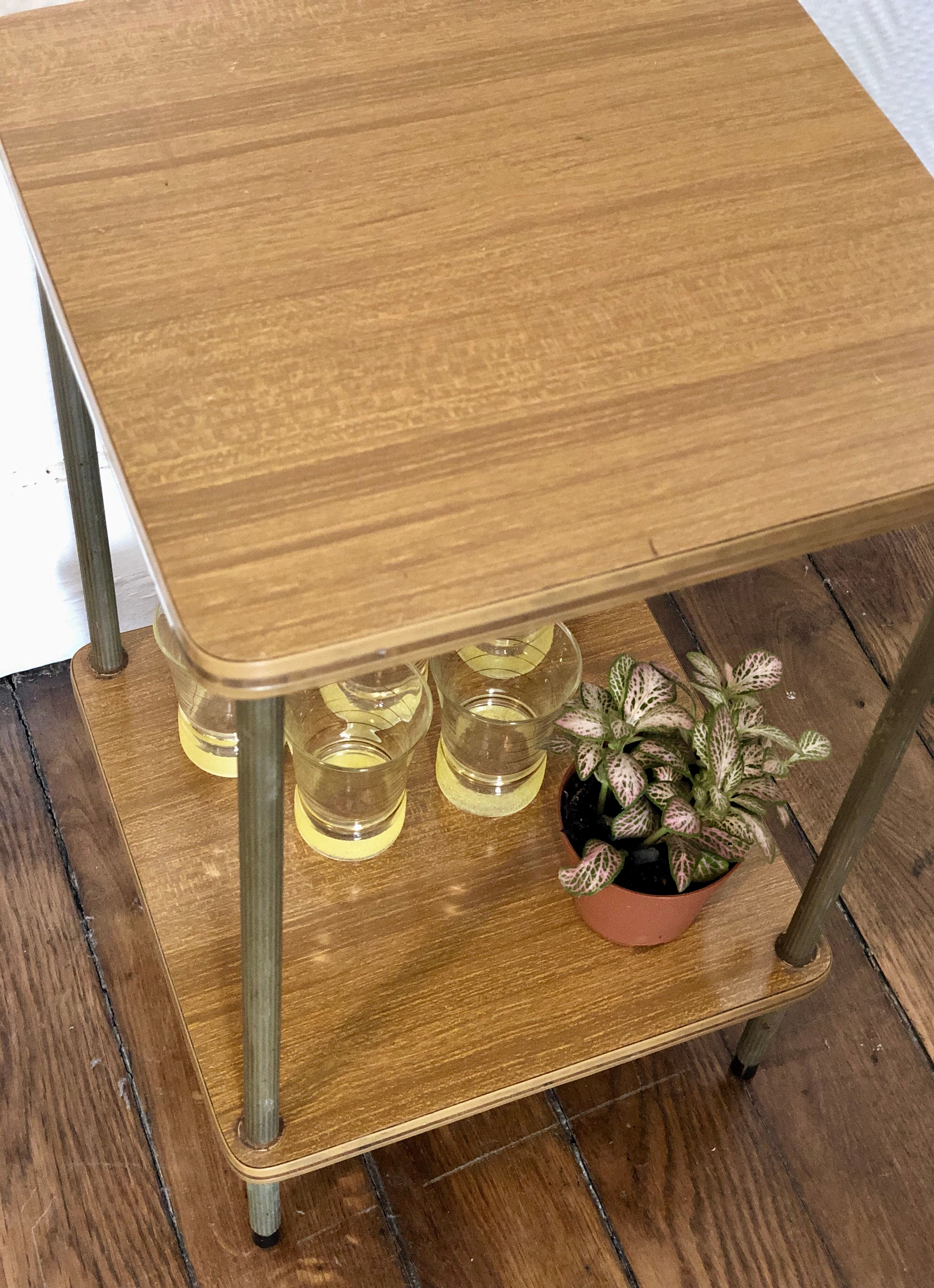 Formica and brass saddle