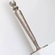 Brutalist vintage candlestick in gris patinated metal from Sweden, 1970s decorative lighting gift