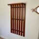 Wooden wall coat rack