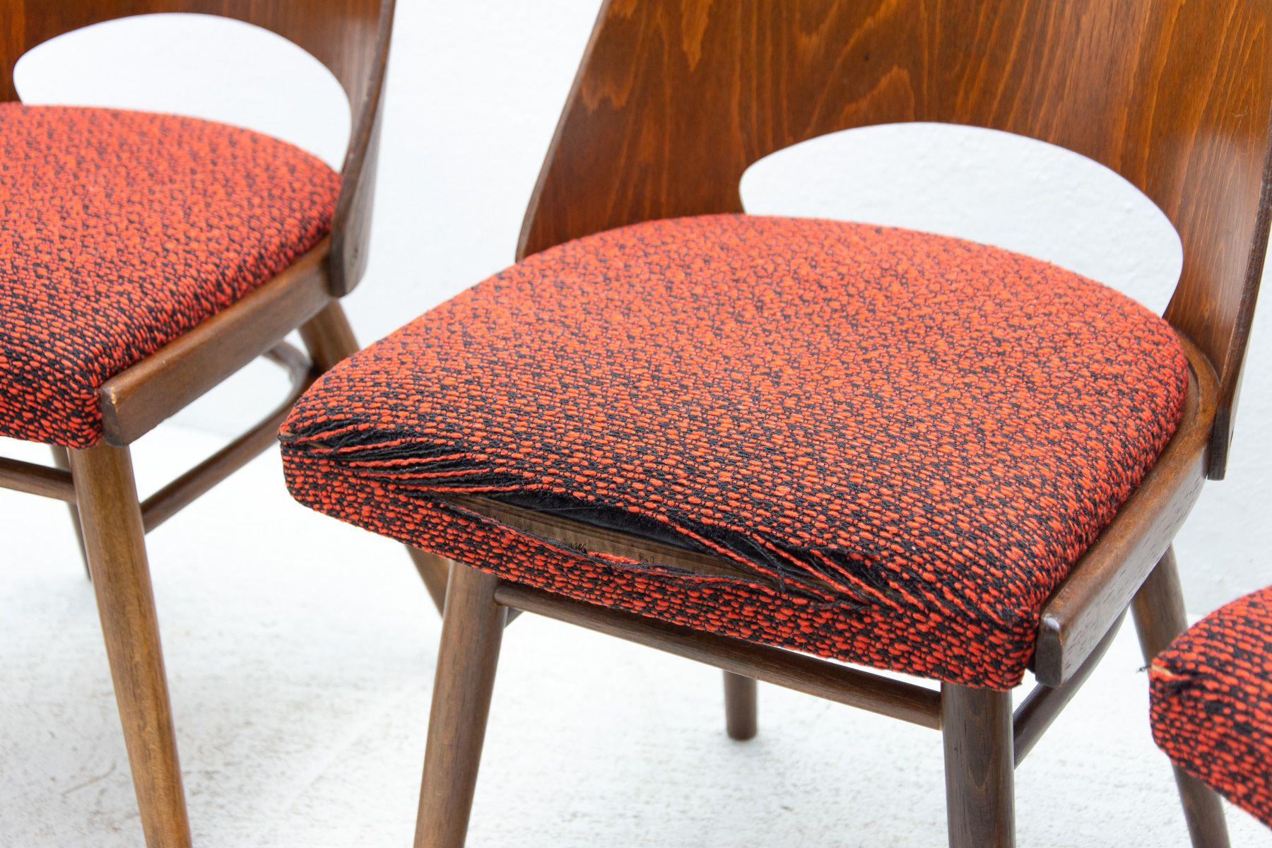 4 mid century dining chairs by Radomír Hofman, 1960´s, set of 4