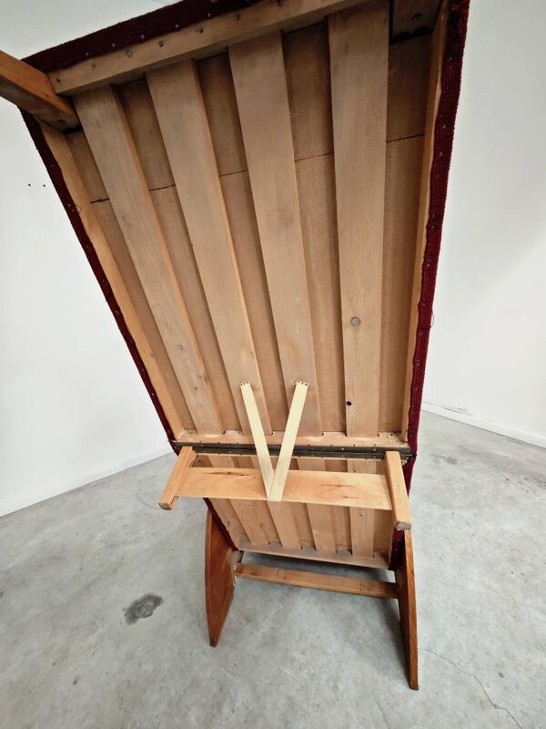 Fauteuil dépliant daybed art déco Europe de l'est convertible 1960