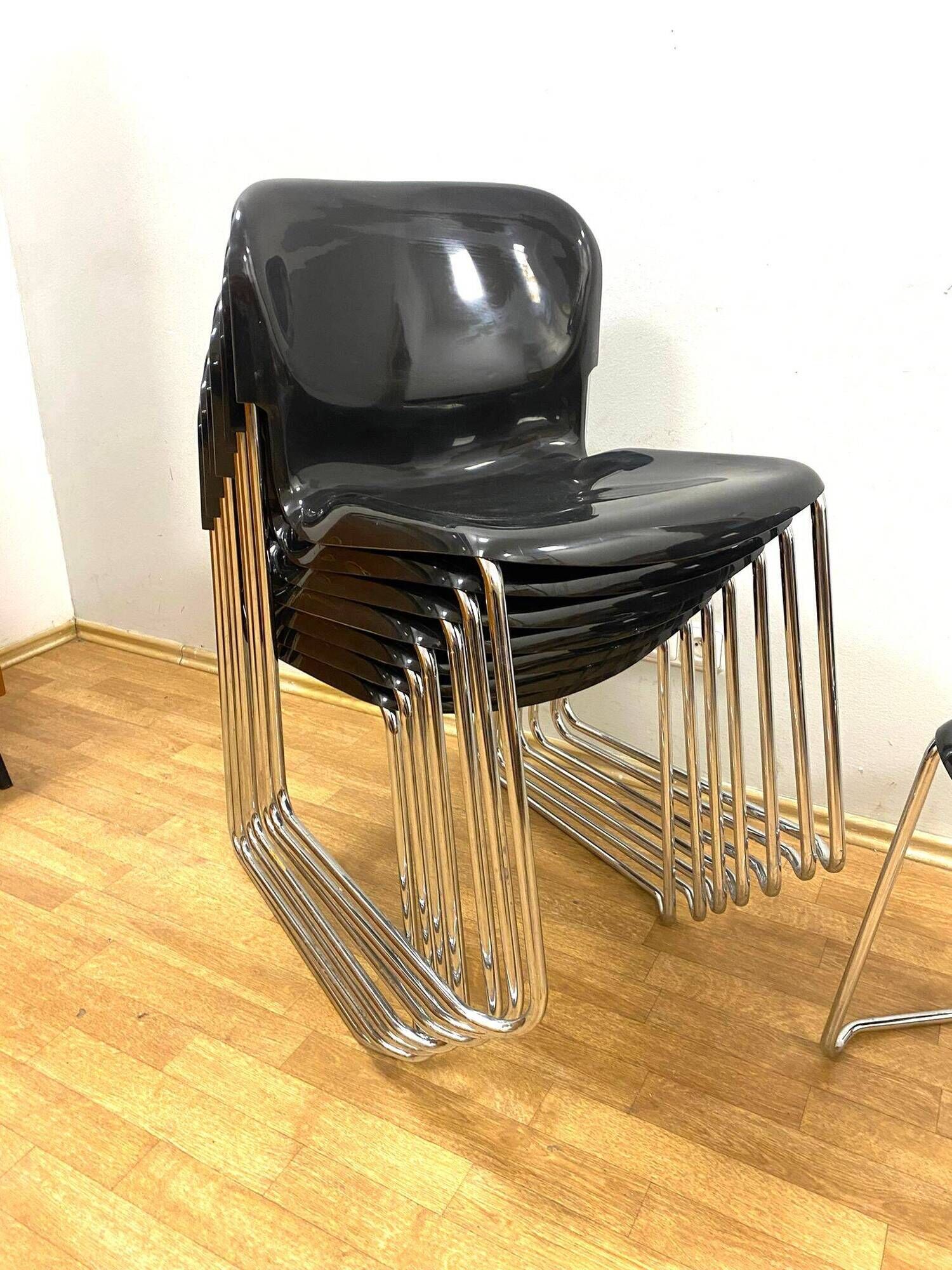 Retro chair Drabert SM400K, West Germany, 1980s, set of 8 (marked)