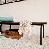 Old school bench metal and wood