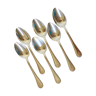 6 cuillères à soupe en métal argenté poinconnées de l'orfèvre Liberty motif coquille 2106249