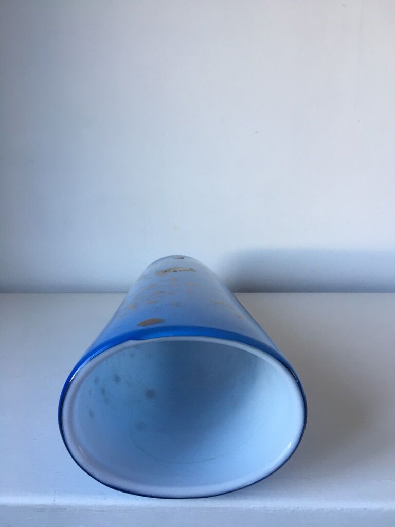 Blue and gold Murano vase