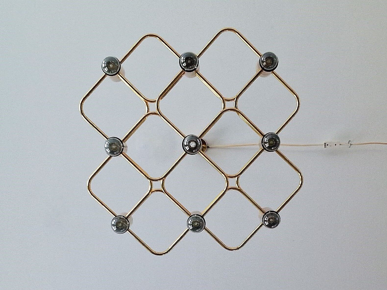 Brass chandelier by Sciolari for Boulanger, Belgium 1970's
