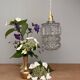 Vintage tulip pendant light in clear molded glass
