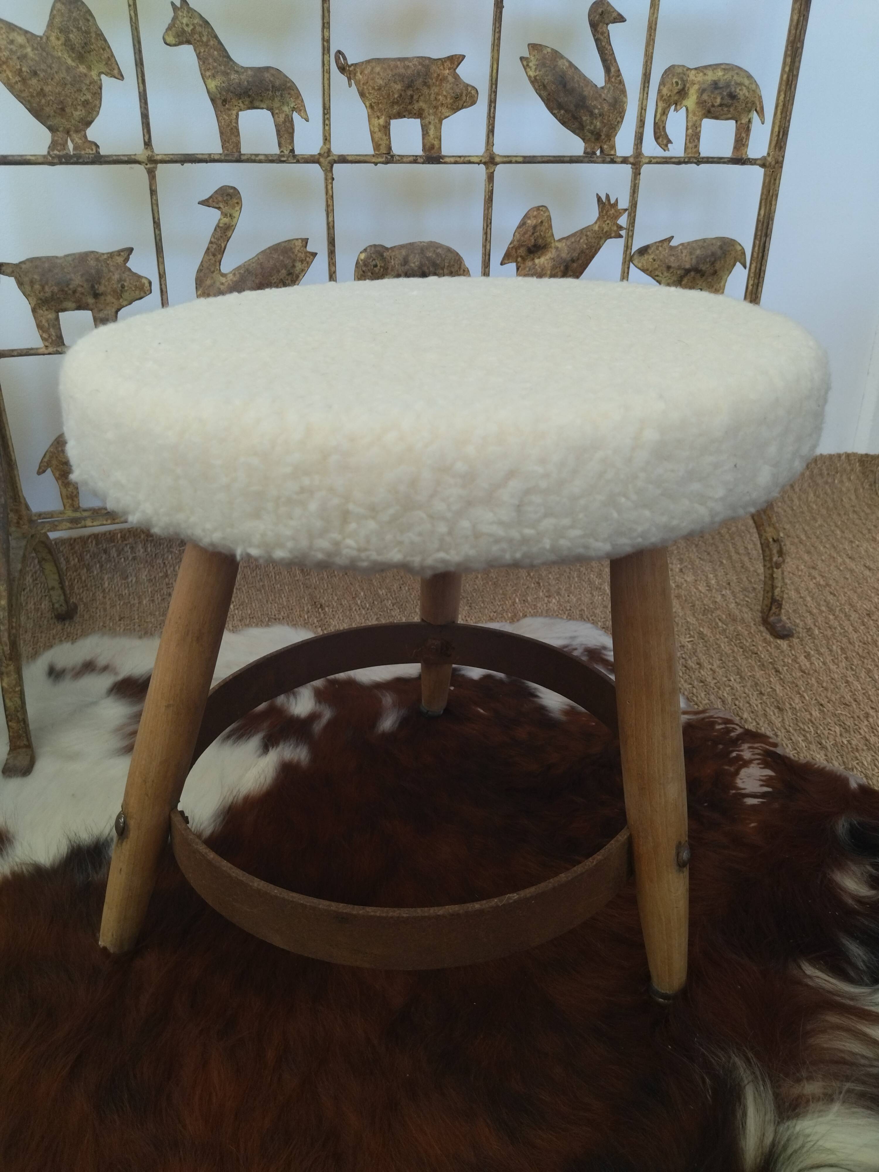 3 vintage stools 50s