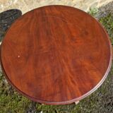 Antique mahogany and mahogany veneer pedestal table