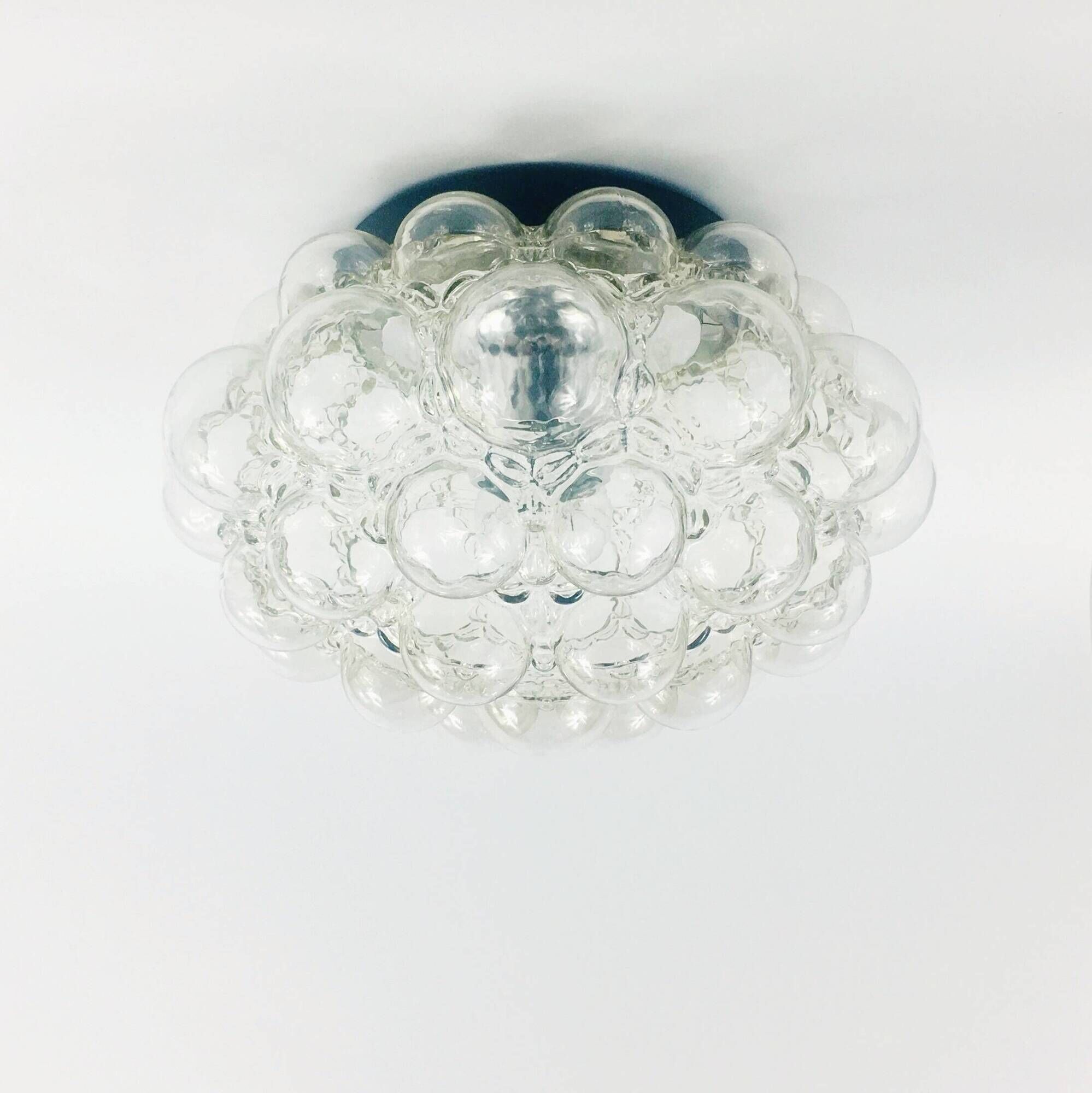 Large Mid-Century Bubble Glass Ceiling Light by Helena Tynell for Limburg, Germany, 1960s/1970s