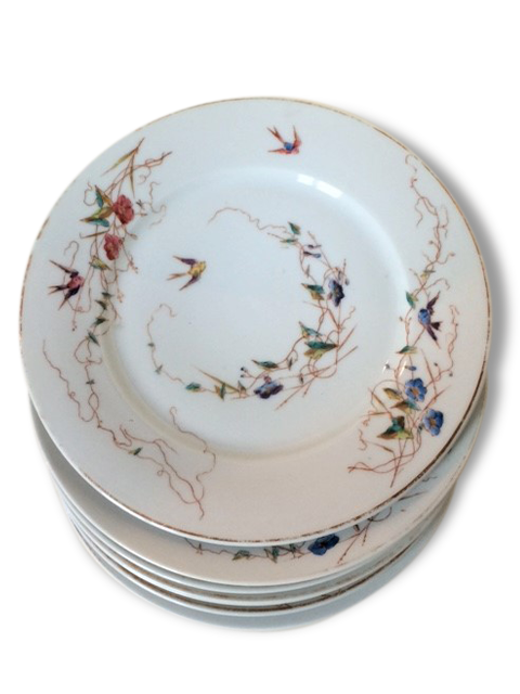 Series of 7 19th porcelain dessert plates