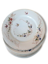 Série de 7 assiettes à dessert en porcelaine 19ème