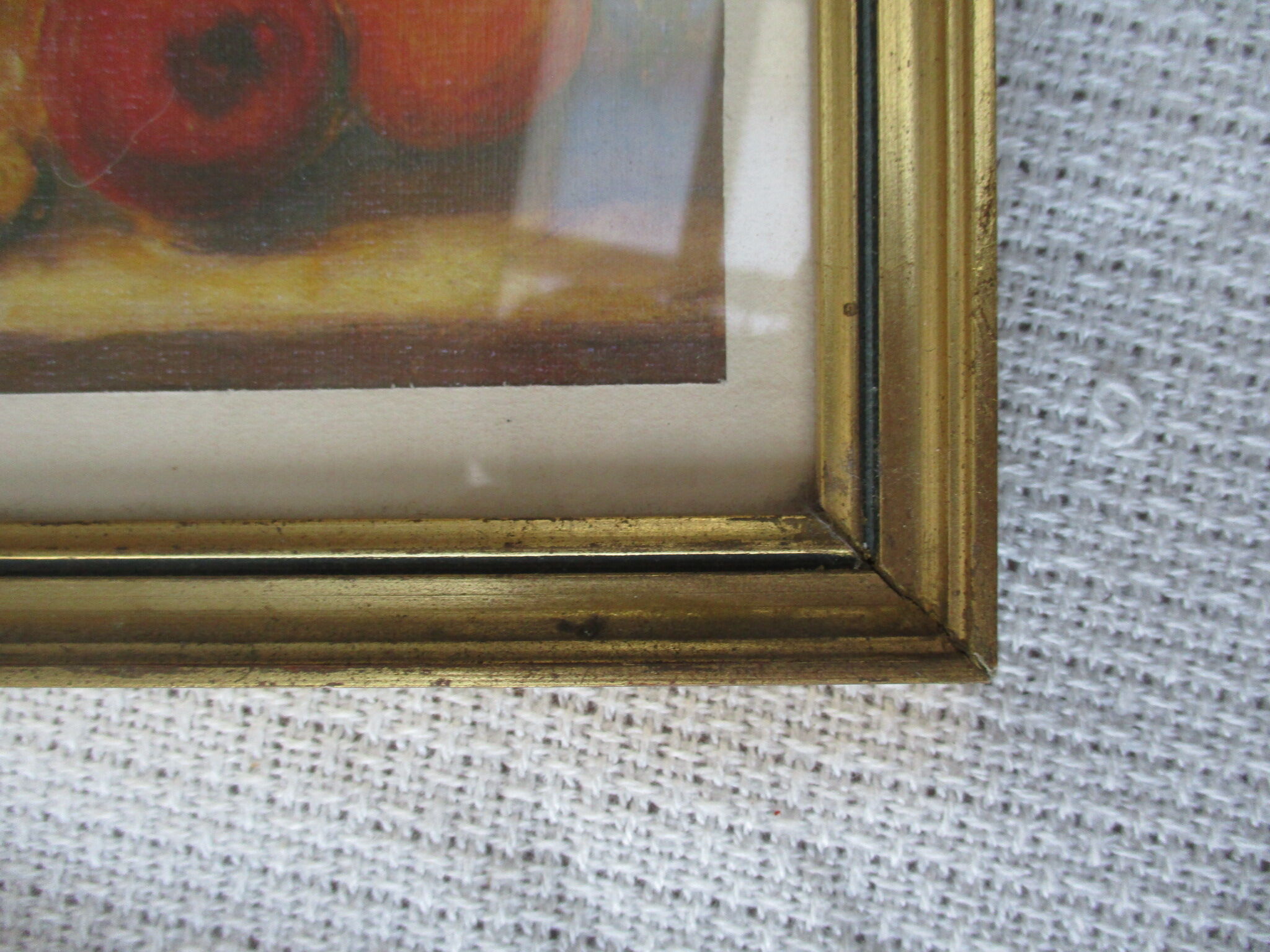 Cadre bois doré vintage 17 x 18