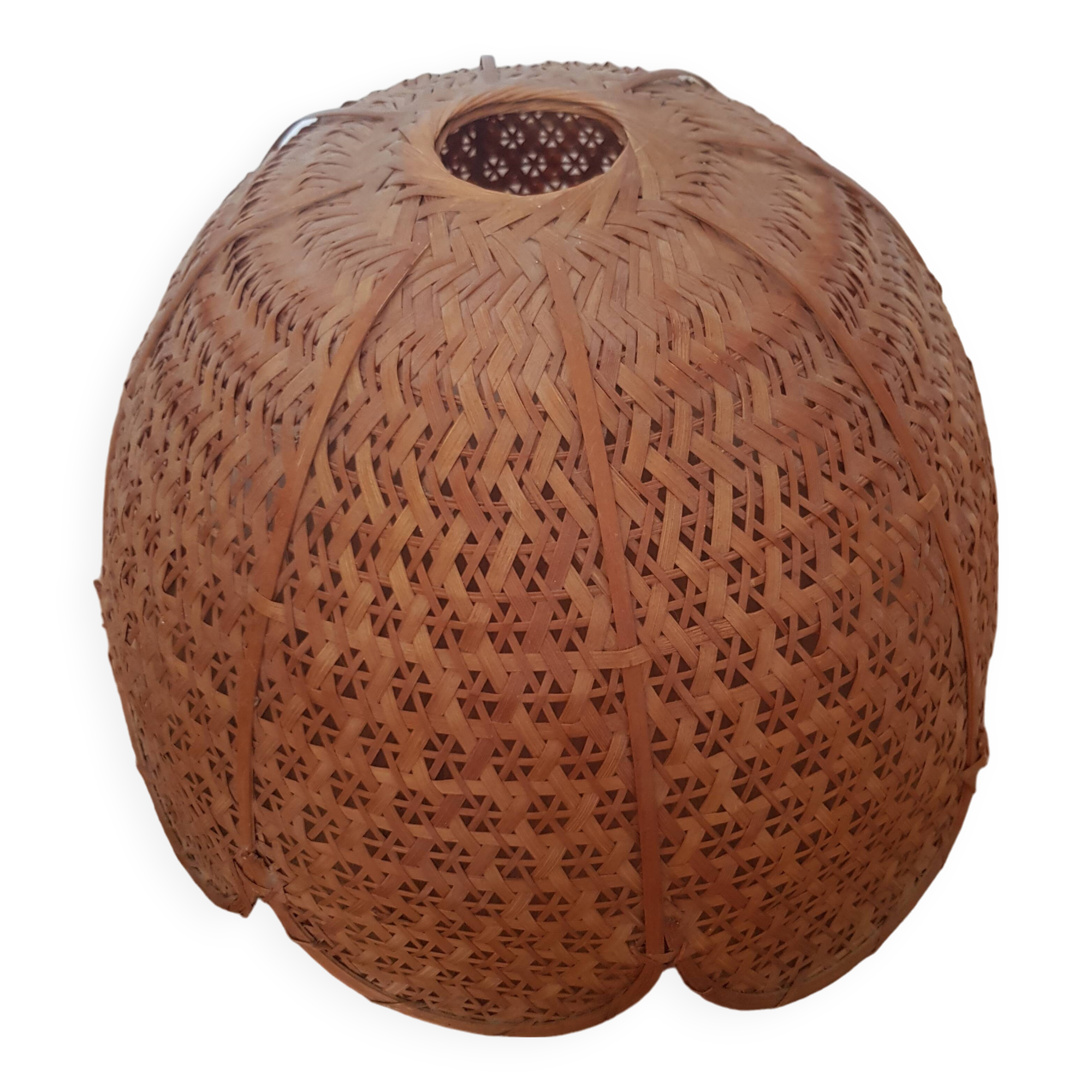 Abat-jour de suspension en rotin